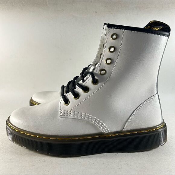 Dr. Martens Zavala Women’s Leather Lace Up Ankle Boots White Size 7 - Picture 3 of 8
